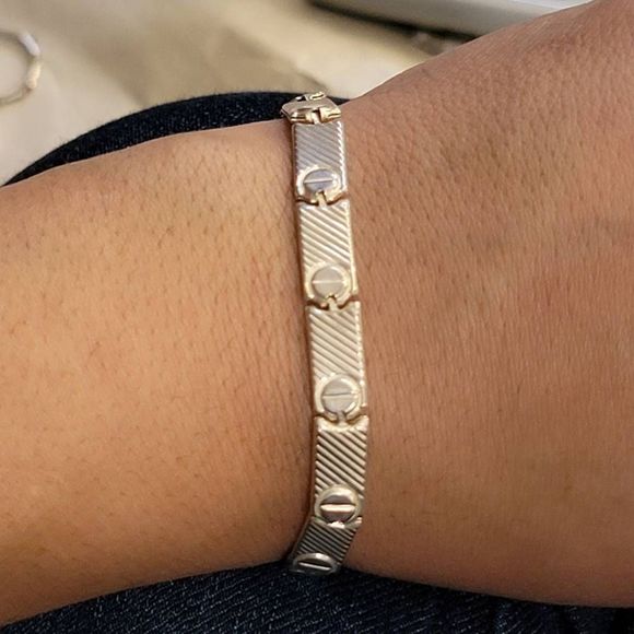 Vintage sterling silver link bracelet - Picture 1 of 8